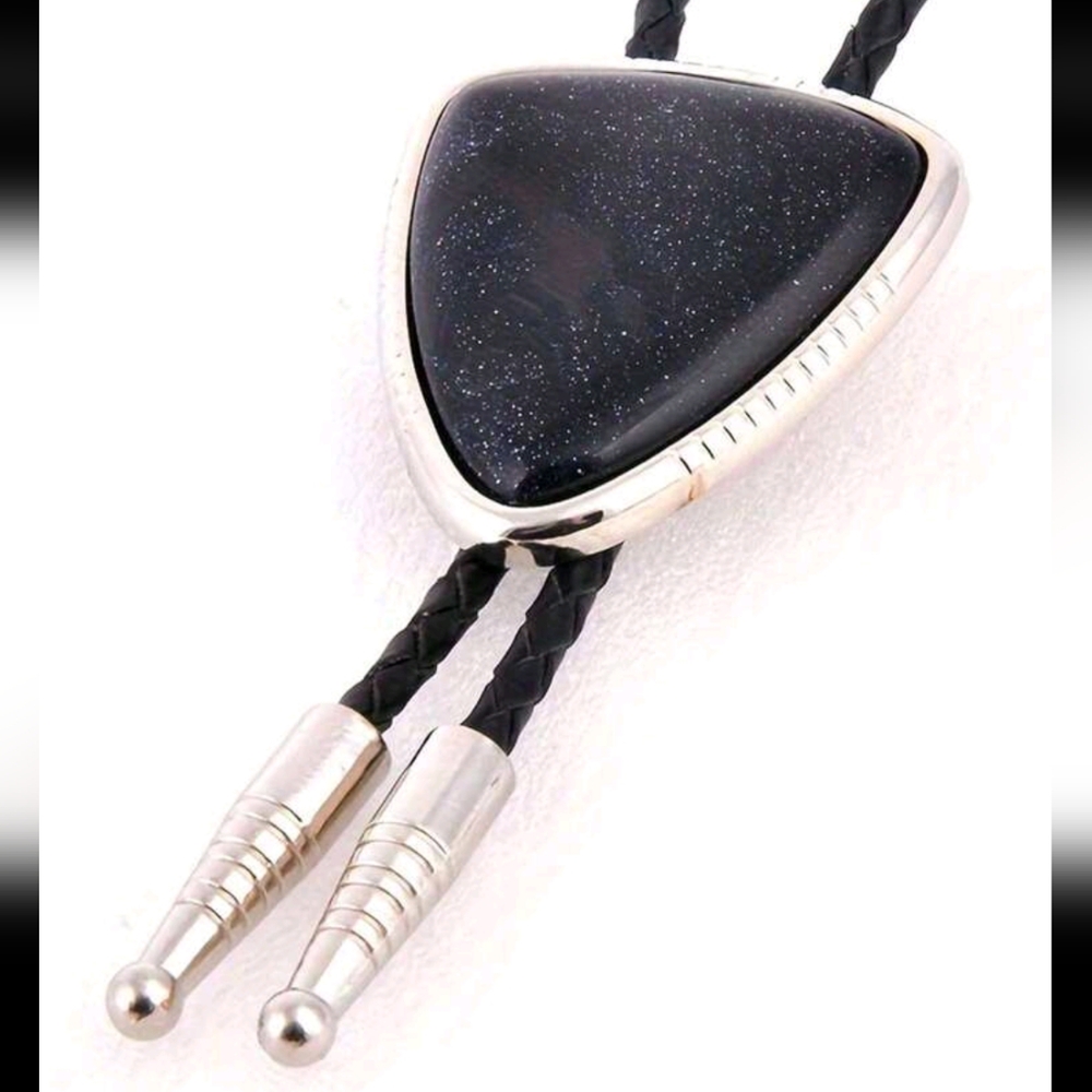 Big Blue Sandstone Bolo Tie
